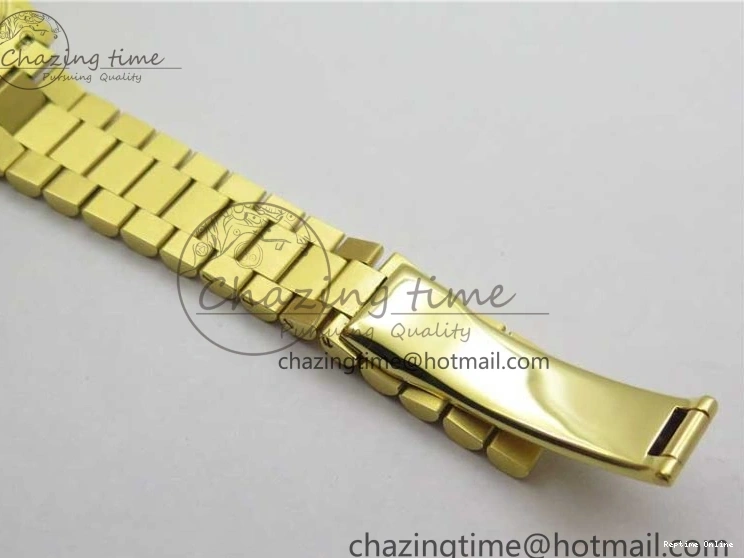 0516 Daydate 278288 31mm YG EWF Best Edition Green Malachite Dial on YG President Bracelet ETA SunProtective 2605